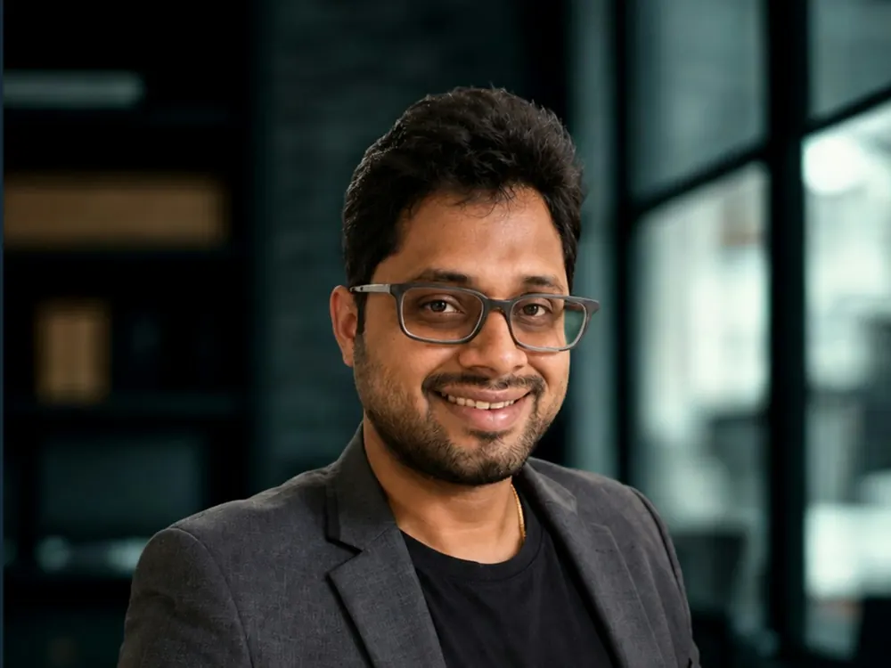 Smiling business owner